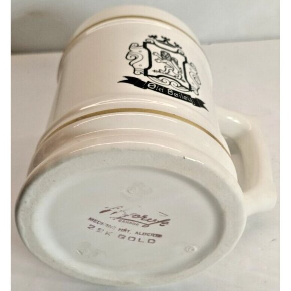 Old Bailey Stein Beer Mug - Hycroft  Canada 22K gold trimmed - Picture 7 of 8